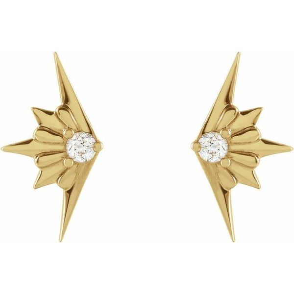 Diamond Starburst Earrings Image 2 David Douglas Diamonds & Jewelry Marietta, GA