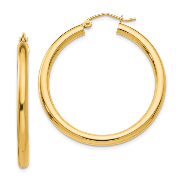 Classic Hoop Earrings | 35mm David Douglas Diamonds & Jewelry Marietta, GA