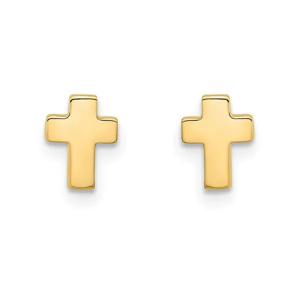 14k Cross Earrings thumb image 2