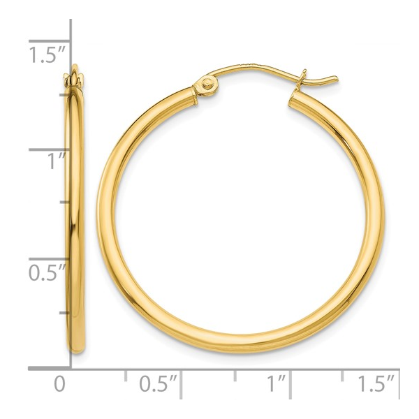 Classic Hoop Earrings | 30mm Image 4 David Douglas Diamonds & Jewelry Marietta, GA
