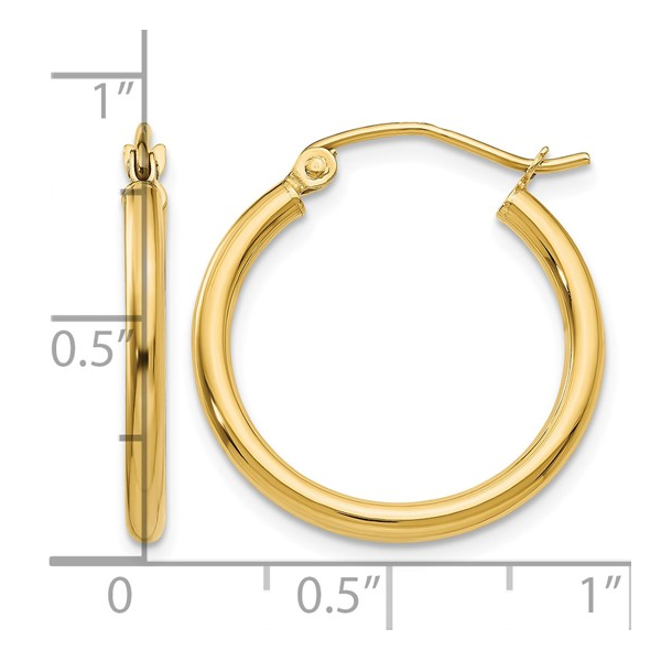 Classic Hoop Earrings | 20mm Image 4 David Douglas Diamonds & Jewelry Marietta, GA