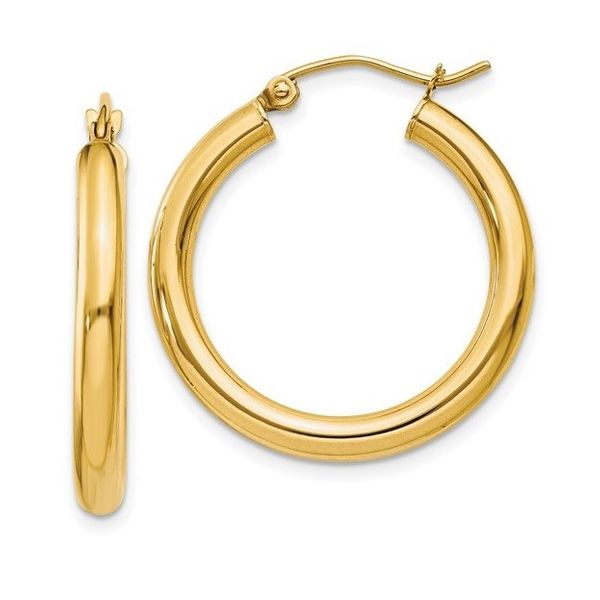 Classic Hoop Earrings | 25mm David Douglas Diamonds & Jewelry Marietta, GA