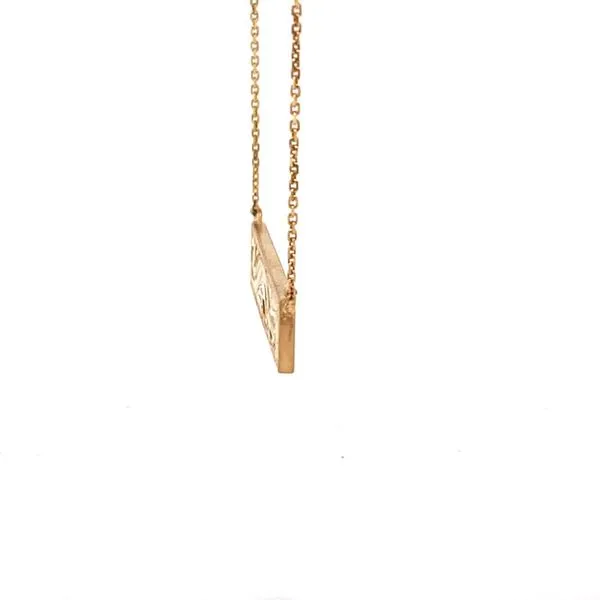 14k Hand Engraved Bar Necklace thumb image 2