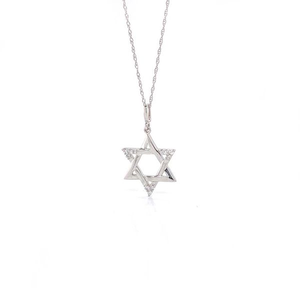 14k Diamond Star of David Necklace Image 3 David Douglas Diamonds & Jewelry Marietta, GA