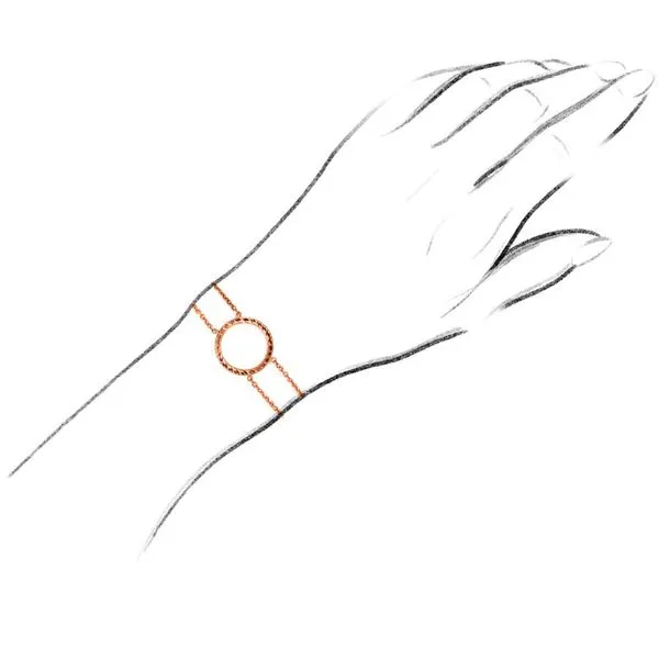 14k Hand Engraved Circle Bracelet thumb image 4