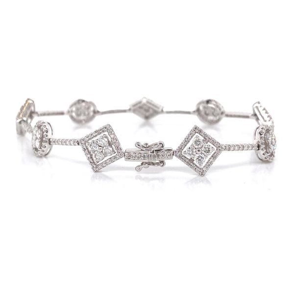 18k Multi Shape Halo Bracelet Image 2 David Douglas Diamonds & Jewelry Marietta, GA