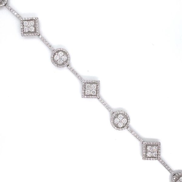 18k Multi Shape Halo Bracelet Image 4 David Douglas Diamonds & Jewelry Marietta, GA