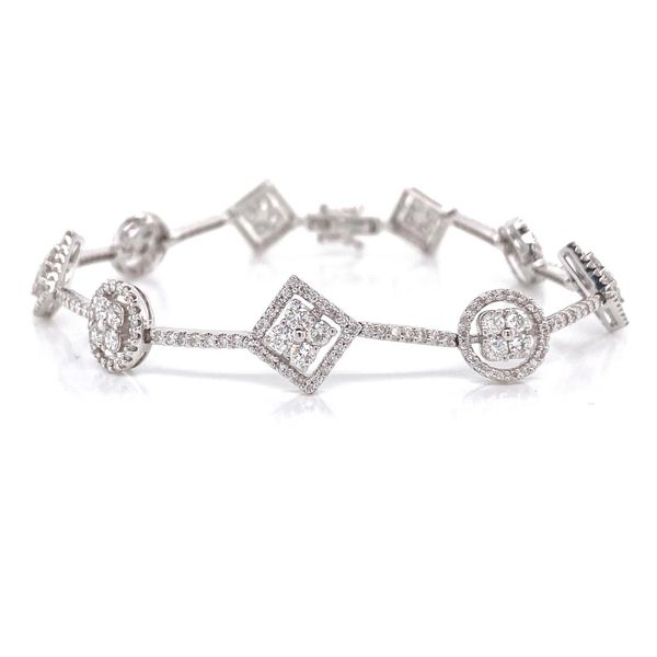 18k Multi Shape Halo Bracelet David Douglas Diamonds & Jewelry Marietta, GA