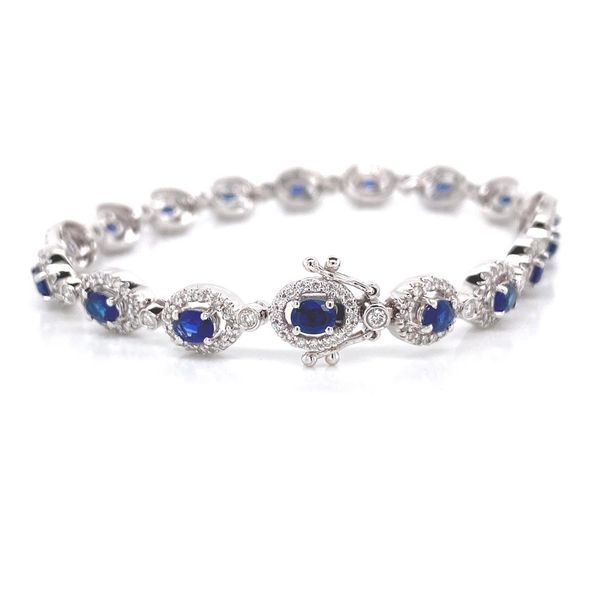 18k Multi Halo Gemstone Bracelet Image 2 David Douglas Diamonds & Jewelry Marietta, GA