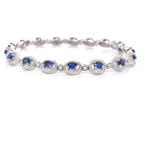 18k Multi Halo Gemstone Bracelet David Douglas Diamonds & Jewelry Marietta, GA