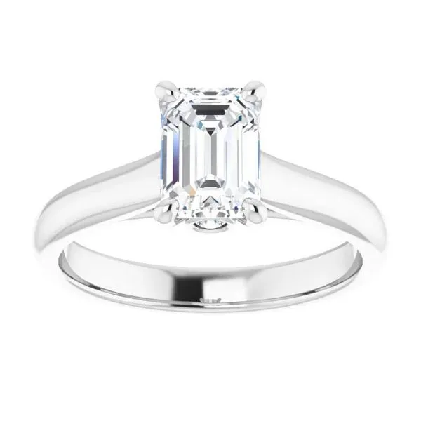 Platinum Accented Solitaire Engagement thumb image 3