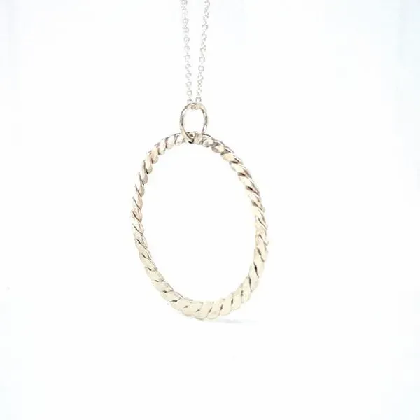 Silver Rope Circle Necklace Image 2 David Douglas Diamonds & Jewelry Marietta, GA