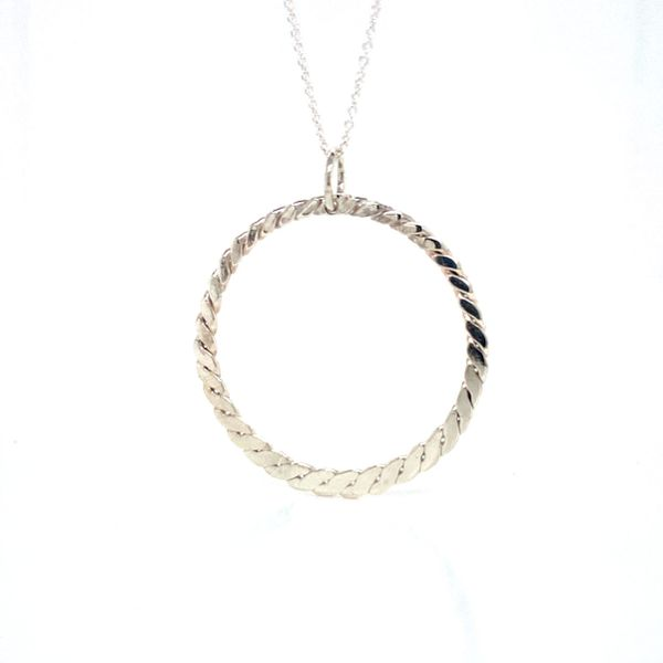 Silver Rope Circle Necklace David Douglas Diamonds & Jewelry Marietta, GA