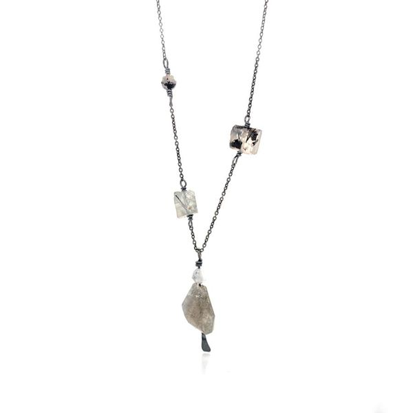Silver Gemstone Drop Necklace Image 2 David Douglas Diamonds & Jewelry Marietta, GA