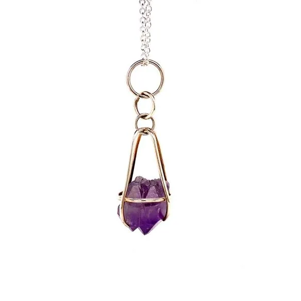 Amethyst Swinging Cage Necklace Image 2 David Douglas Diamonds & Jewelry Marietta, GA