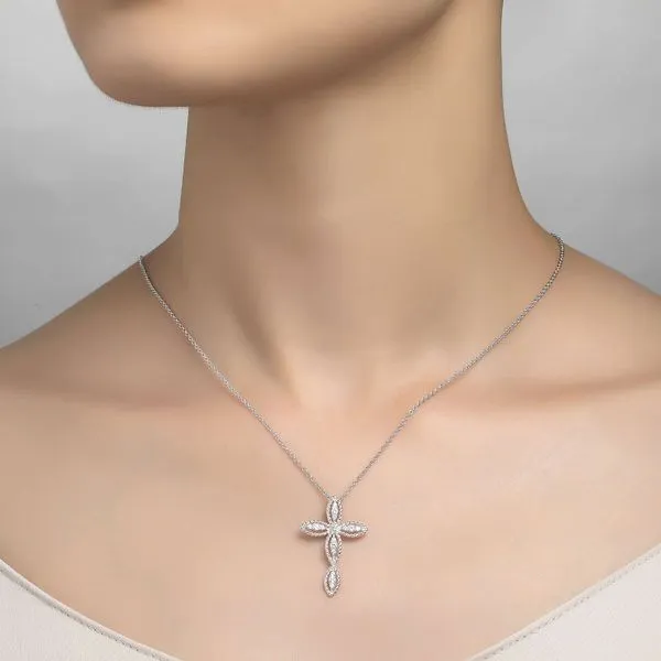 Silver Cross Necklace Image 2 David Douglas Diamonds & Jewelry Marietta, GA