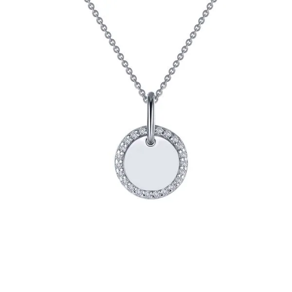 Round Disc Pendant Necklace