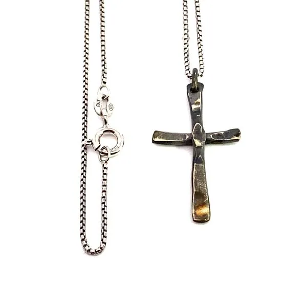 Silver Dainty Cross Necklace thumb image 2