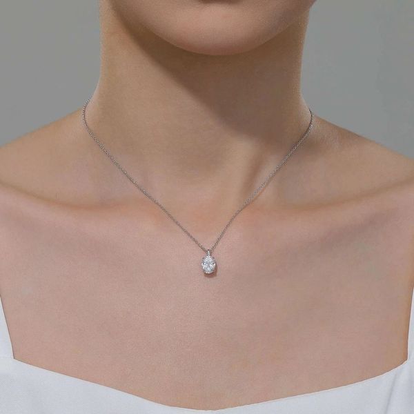 Solitaire Oval Necklace Image 2 David Douglas Diamonds & Jewelry Marietta, GA