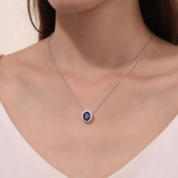 Halo Oval Necklace Image 2 David Douglas Diamonds & Jewelry Marietta, GA