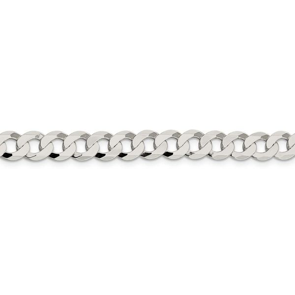 Silver Flat Curb Bracelet | 8mm Image 2 David Douglas Diamonds & Jewelry Marietta, GA