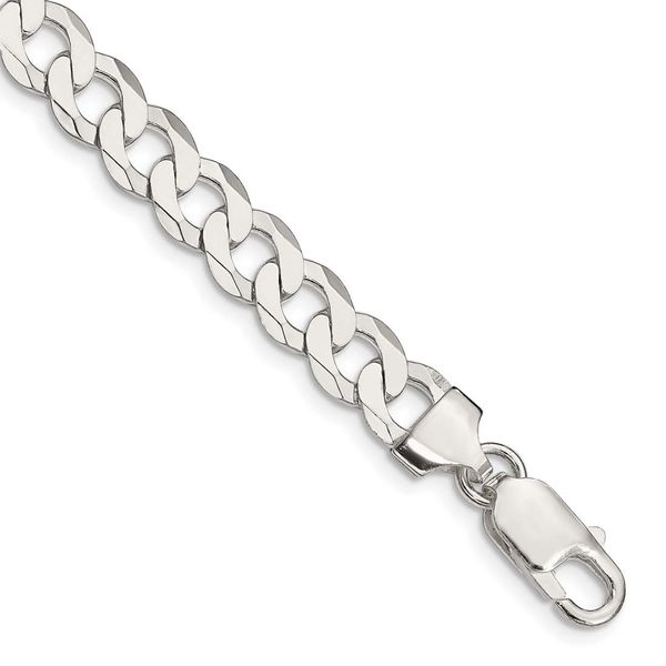 Silver Flat Curb Bracelet | 8mm David Douglas Diamonds & Jewelry Marietta, GA