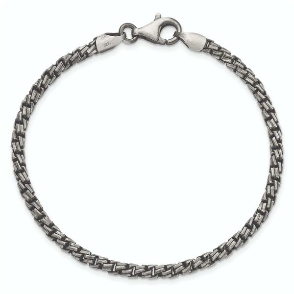 Silver Oxidized Link Bracelet | 3.5mm Image 2 David Douglas Diamonds & Jewelry Marietta, GA