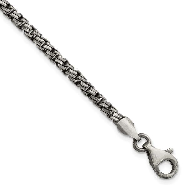 Silver Oxidized Link Bracelet | 3.5mm David Douglas Diamonds & Jewelry Marietta, GA