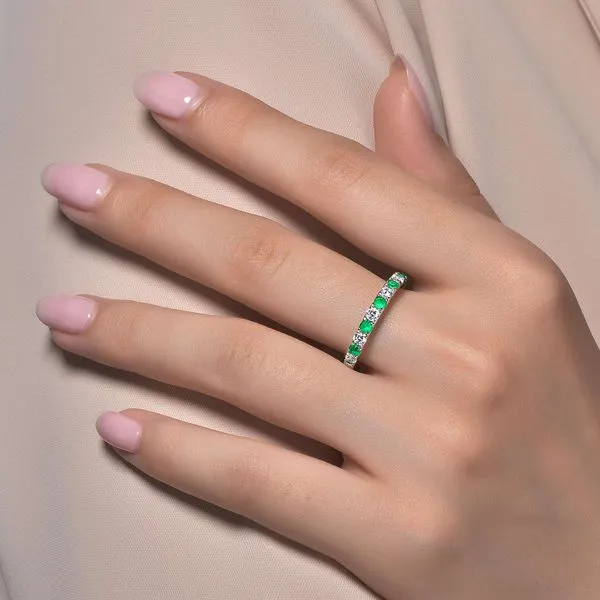 Silver Birthstone Ring | May Image 2 David Douglas Diamonds & Jewelry Marietta, GA