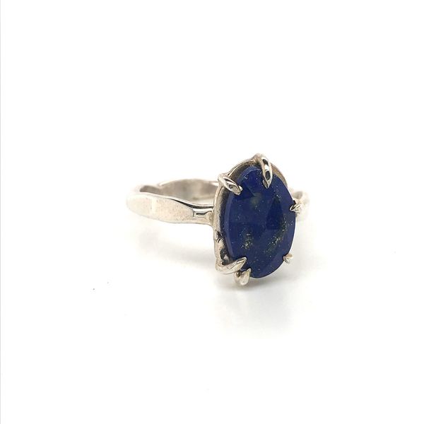 Sterling Silver Hammer Finish Lapis Ring Image 2 David Douglas Diamonds & Jewelry Marietta, GA