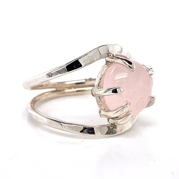 Sterling Silver Rose Quartz Ring thumb image 2
