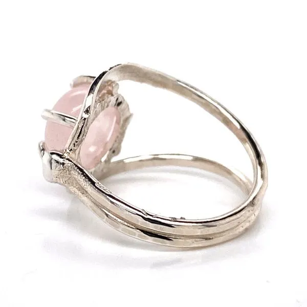 Sterling Silver Rose Quartz Ring thumb image 4
