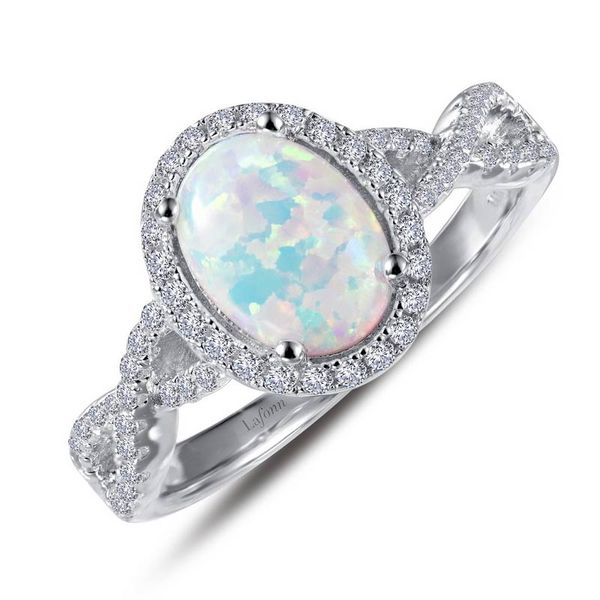 Silver Halo Opal Ring David Douglas Diamonds & Jewelry Marietta, GA