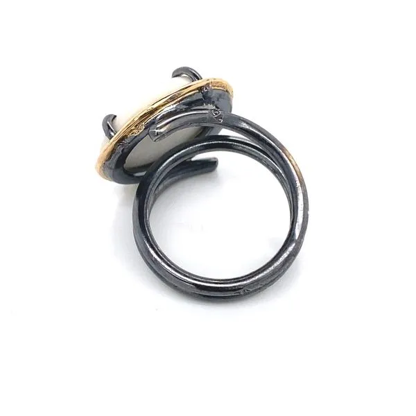 14k Hammered Halo Ring