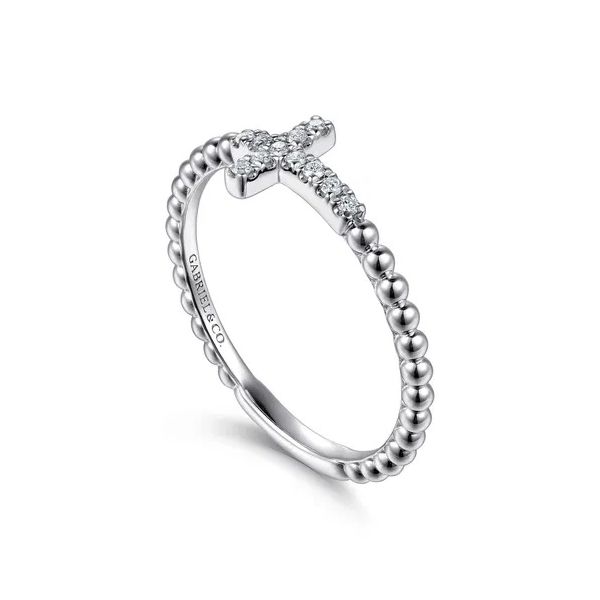 Gaby Stackable Cross Ring Image 3 David Douglas Diamonds & Jewelry Marietta, GA