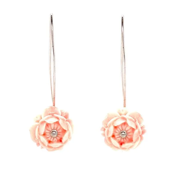 Silver Flower Earrings Image 2 David Douglas Diamonds & Jewelry Marietta, GA