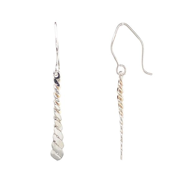 Silver Rope Drop Earrings Image 2 David Douglas Diamonds & Jewelry Marietta, GA