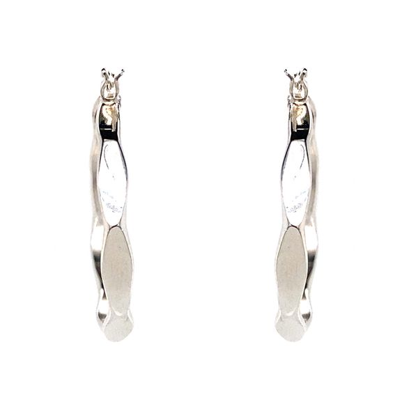 Silver Hoop Earrings | 27mm Image 2 David Douglas Diamonds & Jewelry Marietta, GA