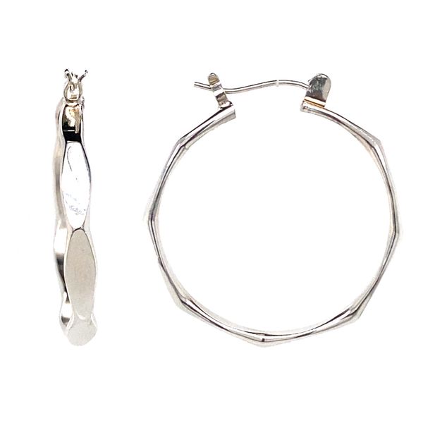 Silver Hoop Earrings | 27mm David Douglas Diamonds & Jewelry Marietta, GA