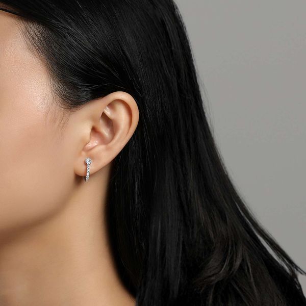 Dainty Hoop Earrings | 14mm Image 2 David Douglas Diamonds & Jewelry Marietta, GA