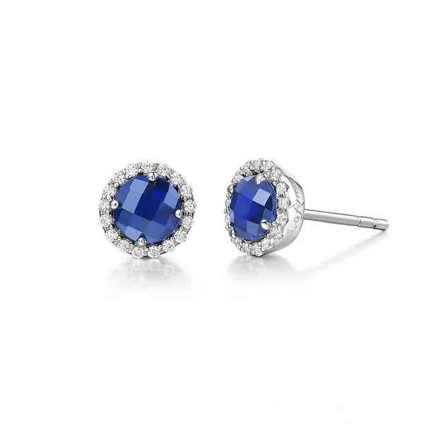 Silver Birthstone Earrings | September thumb image 1