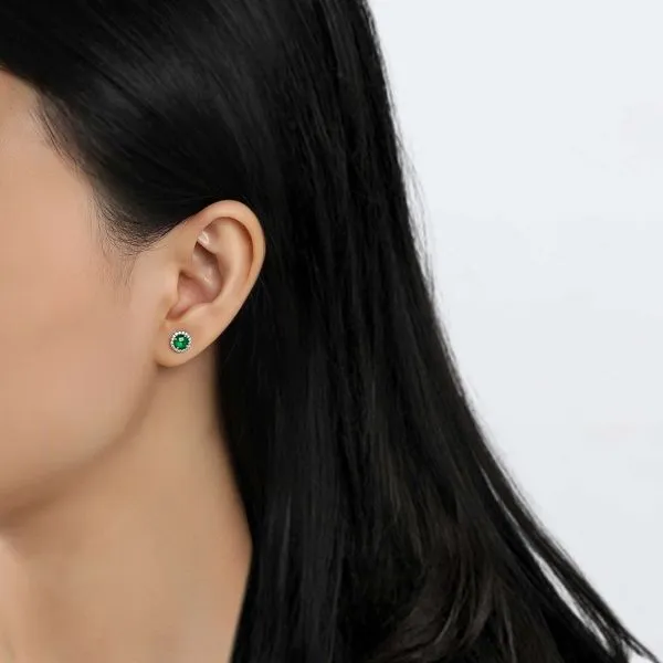 Silver Birthstone Earrings | May Image 2 David Douglas Diamonds & Jewelry Marietta, GA