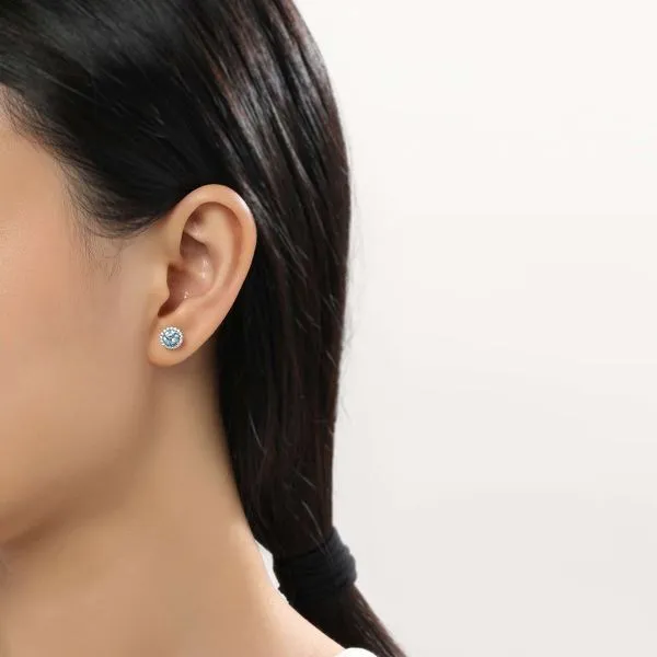 Silver Birthstone Earrings | December