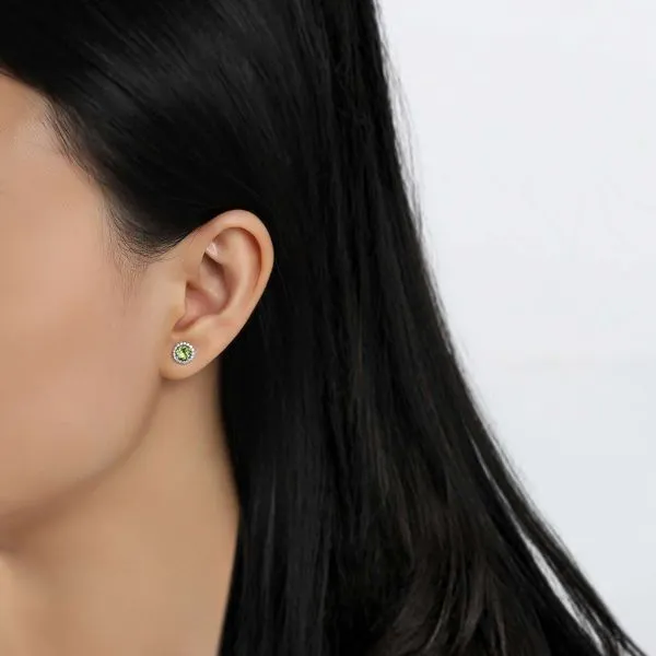 Silver Birthstone Earrings | August