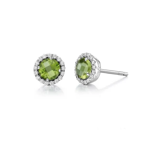 Silver Birthstone Earrings | August