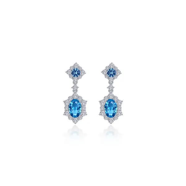 Oval Halo Earrings thumb image 1