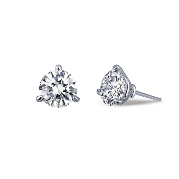 Silver 4 CTW Stud Earrings
