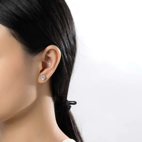 Silver 2 CTW Stud Earrings