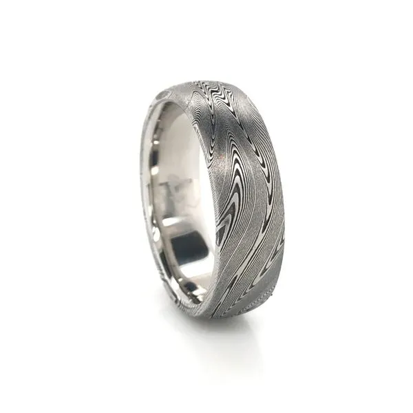 Damascus Steel Wedding Band thumb image 2