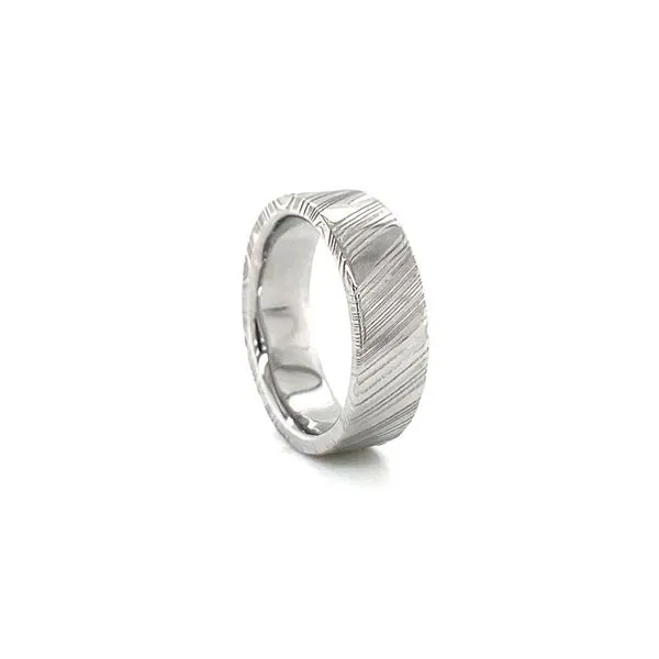 Damascus Steel Wedding Band